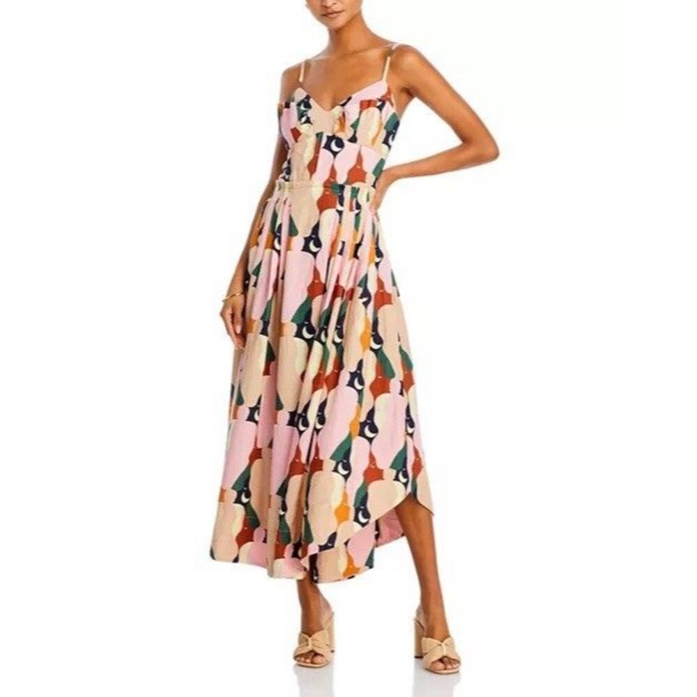 Farm Rio NWT Women’s The Kiss Printed Maxi Dress Size Small